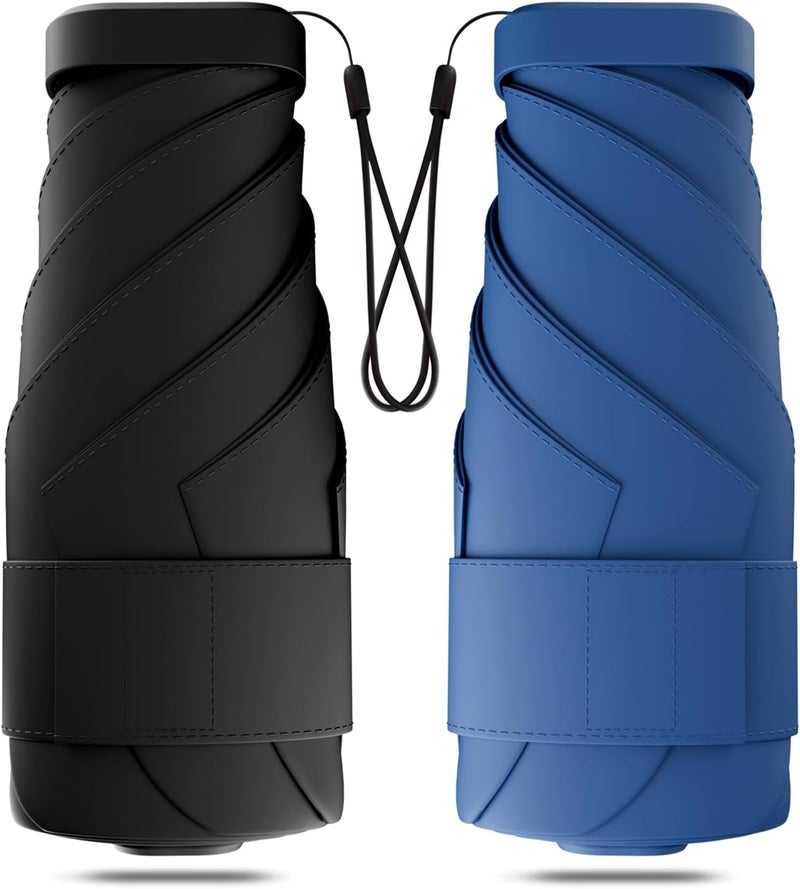 Copulan Store Windproof Mini Travel Folding Umbrella - UPF 50+ Sun & Rain Protection, Small Compact Lightweight Design Fits in Pocket or Bag, Eco-Friendly Fabric Wallet Umbrella for Commuter, Men Women Boys Girls - Image 1